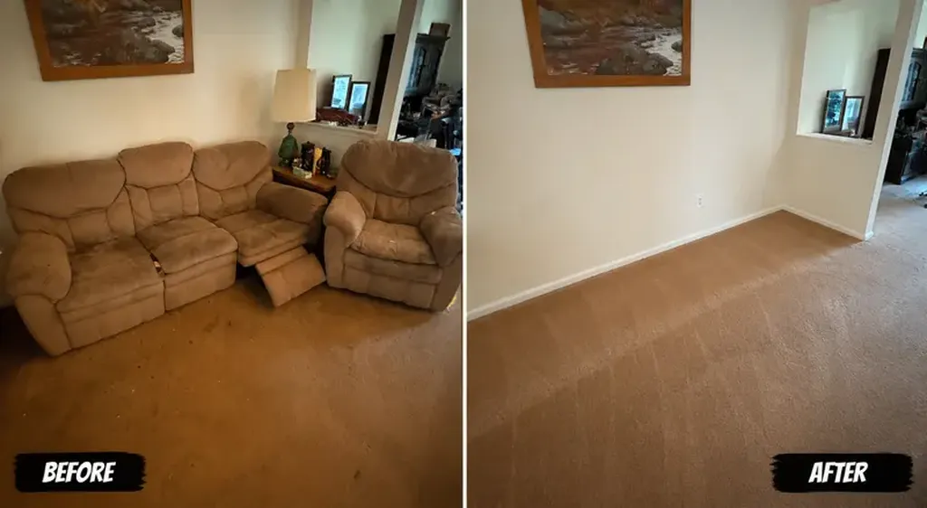 Before and after room cleanout